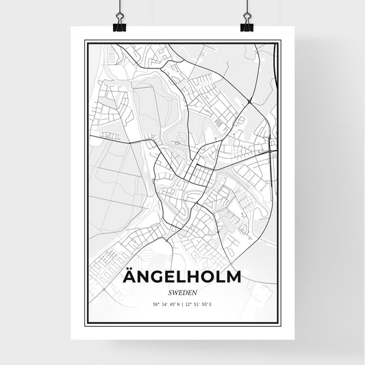 Ängelholm Sweden - Premium City Map Poster