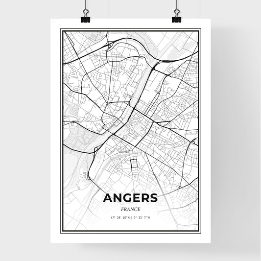 Angers France - Premium City Map Poster