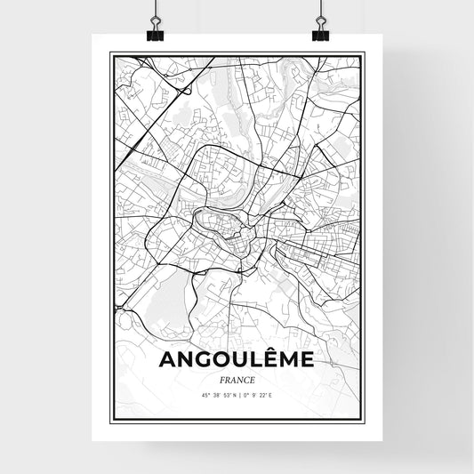 Angoulême France - Premium City Map Poster