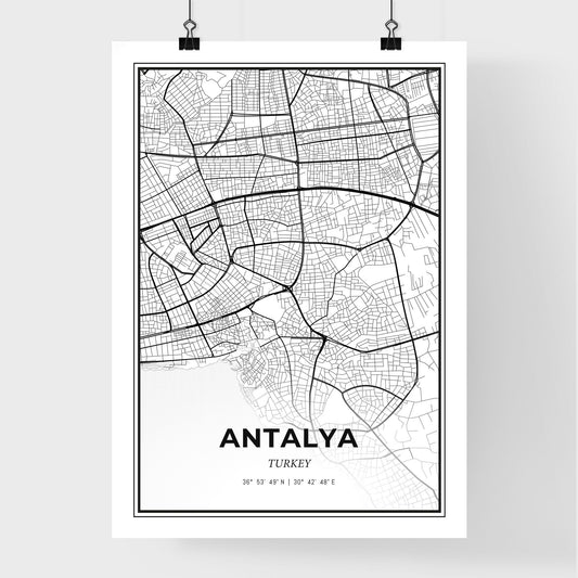 Antalya Turkey - Premium City Map Poster