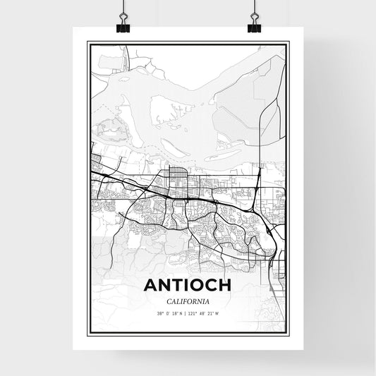 Antioch California - Premium City Map Poster
