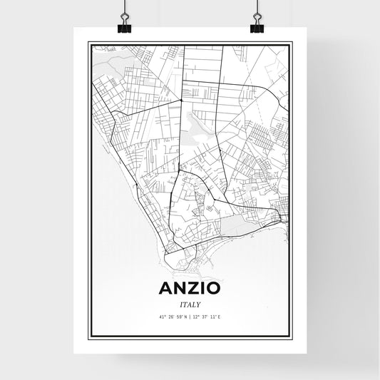 Anzio Italy - Premium City Map Poster