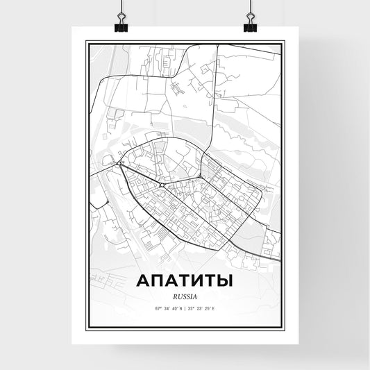 Apatity Russia - Premium City Map Poster