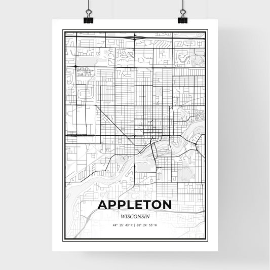 Appleton Wisconsin - Premium City Map Poster