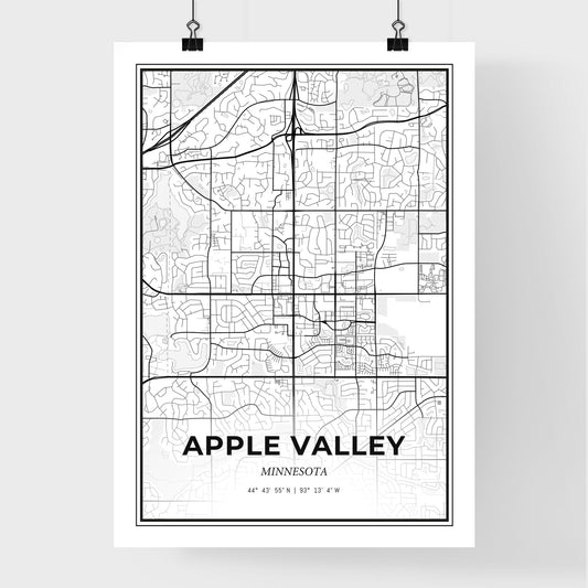 Apple Valley Minnesota - Premium City Map Poster