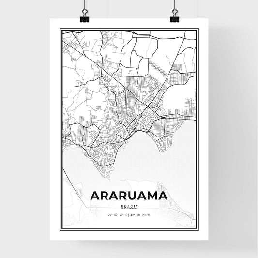 Araruama Brazil - Premium City Map Poster