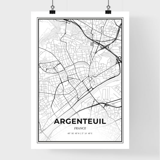 Argenteuil France - Premium City Map Poster