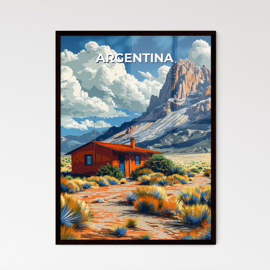 Argentina Desert House Painting Art Mountain Background