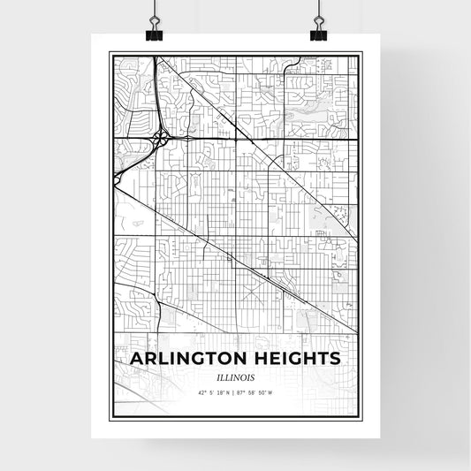 Arlington Heights Illinois - Premium City Map Poster