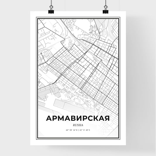 Armavir Russia - Premium City Map Poster