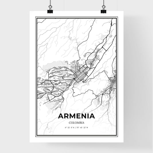 Armenia Colombia - Premium City Map Poster