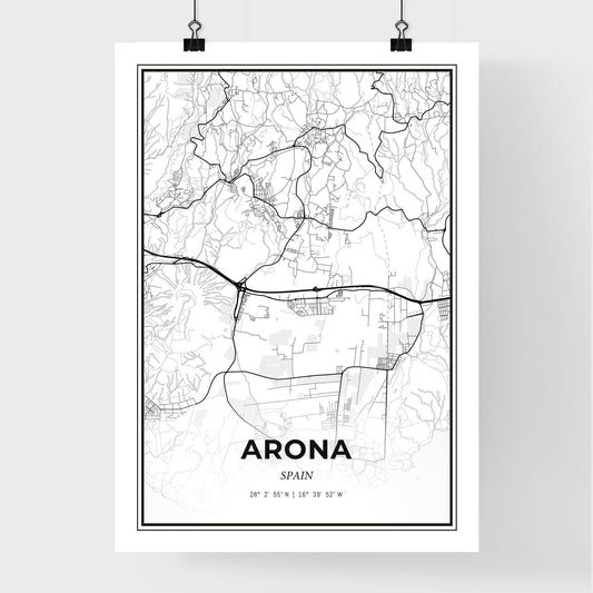Arona Spain - Premium City Map Poster