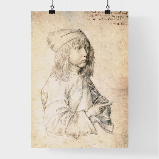 Portrait Study of a Youth in a Cap by Albrecht Dürer Poster