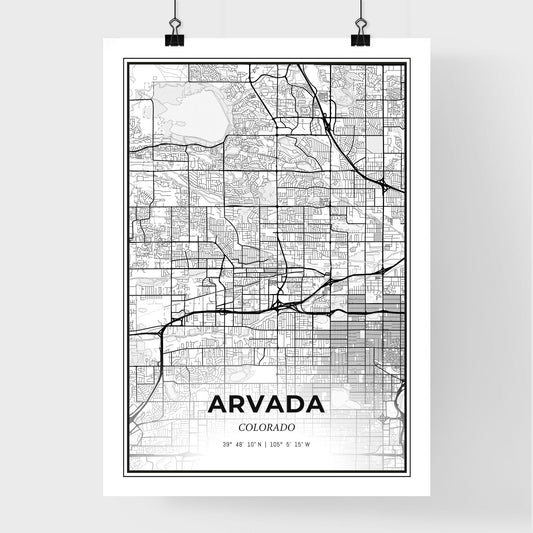 Arvada Colorado - Premium City Map Poster
