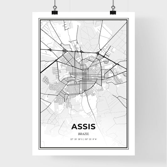 Assis Brazil - Premium City Map Poster