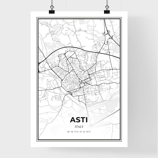 Asti Italy - Premium City Map Poster