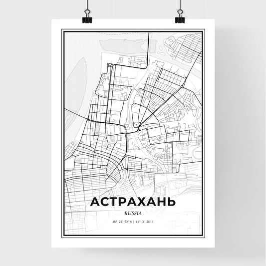 Astrakhan Russia - Premium City Map Poster