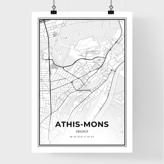 Athis-Mons France - Premium City Map Poster