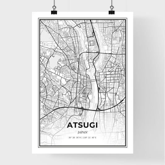 Atsugi Japan - Premium City Map Poster