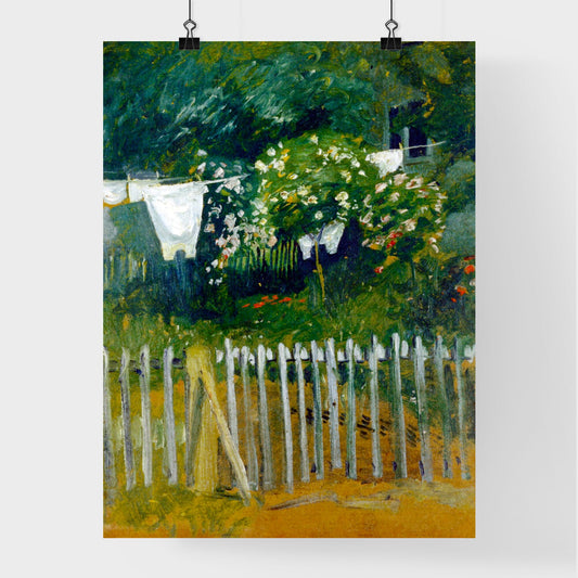 August Macke – Laundry in the Garden in Kandern Poster