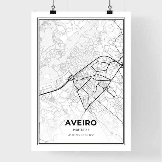 Aveiro Portugal - Premium City Map Poster