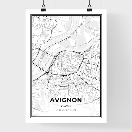 Avignon France - Premium City Map Poster