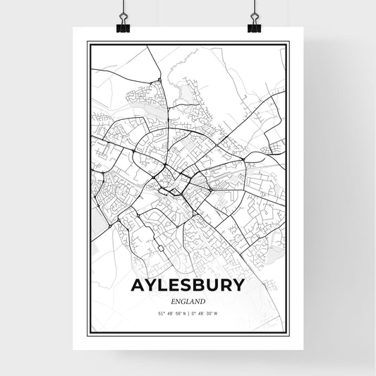 Aylesbury England - Premium City Map Poster