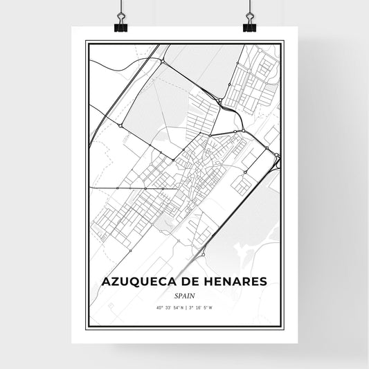 Azuqueca de Henares Spain - Premium City Map Poster