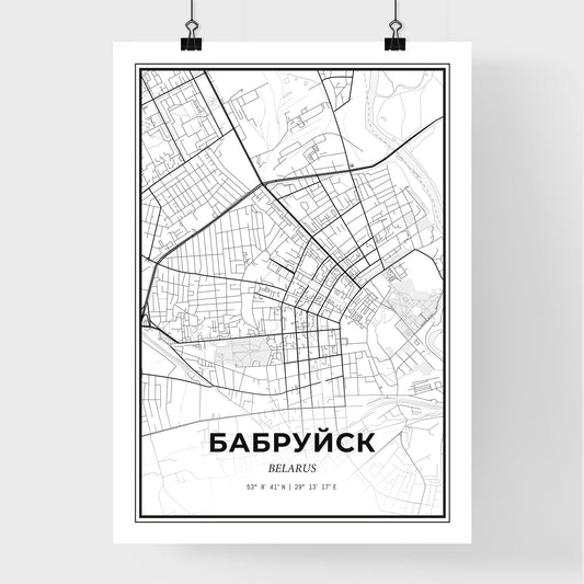 Babruysk Belarus - Premium City Map Poster