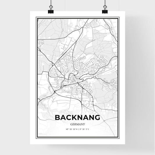 Backnang Germany - Premium City Map Poster