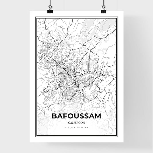 Bafoussam Cameroon - Premium City Map Poster