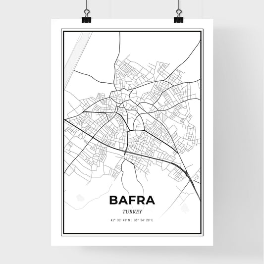 Bafra Turkey - Premium City Map Poster