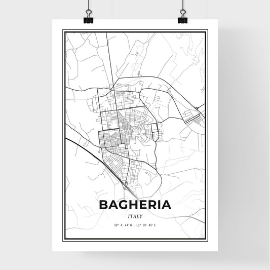 Bagheria Italy - Premium City Map Poster