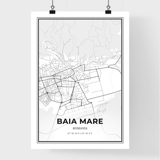 Baia Mare Romania - Premium City Map Poster