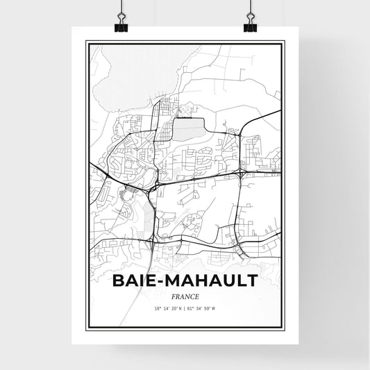 Baie-Mahault France - Premium City Map Poster