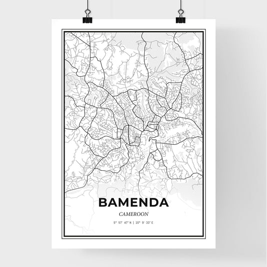 Bamenda Cameroon - Premium City Map Poster
