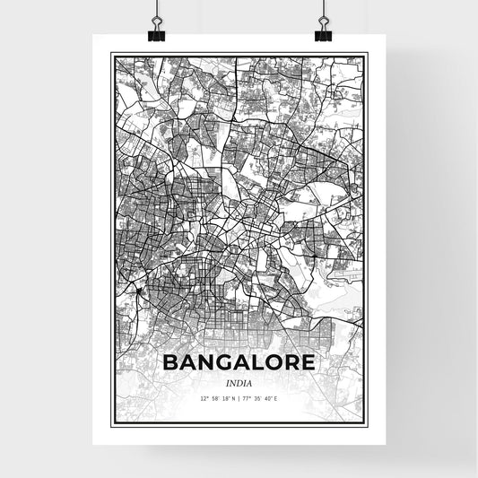 Bangalore India - Premium City Map Poster