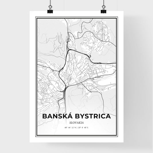 Banská Bystrica Slovakia - Premium City Map Poster