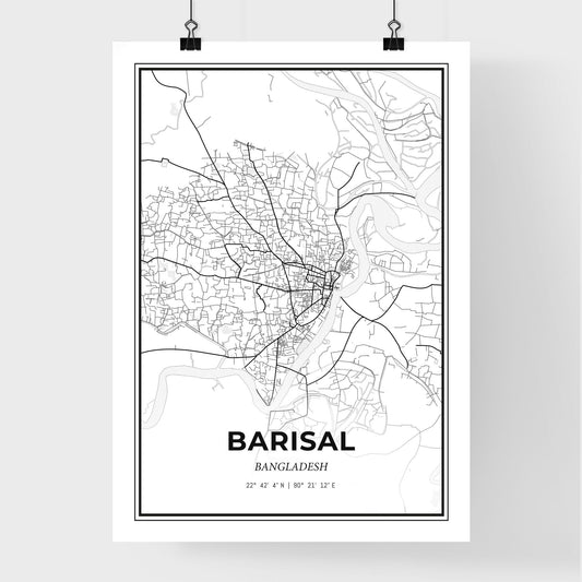 Barisal Bangladesh - Premium City Map Poster
