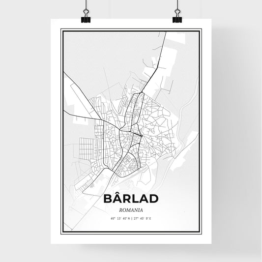 Bârlad Romania - Premium City Map Poster