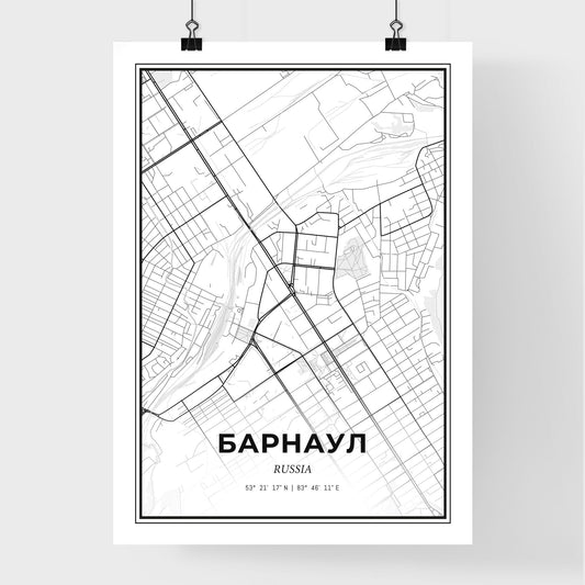 Barnaul Russia - Premium City Map Poster