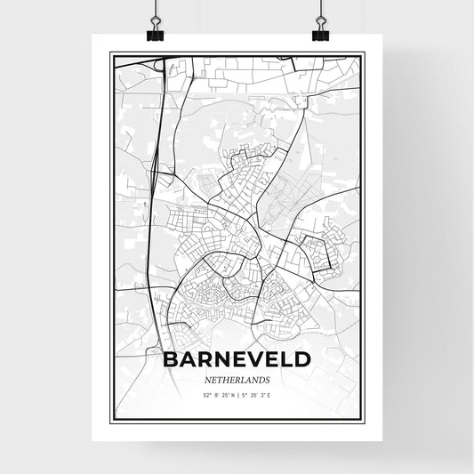 Barneveld Netherlands - Premium City Map Poster
