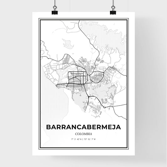 Barrancabermeja Colombia - Premium City Map Poster