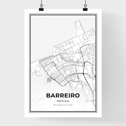 Barreiro Portugal - Premium City Map Poster