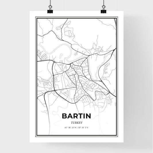 Bartın Turkey - Premium City Map Poster