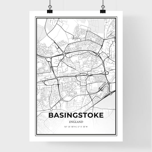 Basingstoke England - Premium City Map Poster