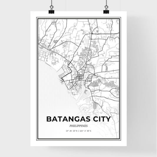 Batangas City Philippines - Premium City Map Poster