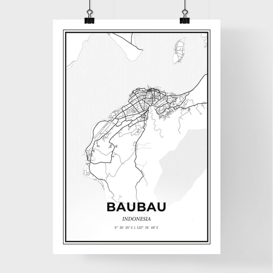 Baubau Indonesia - Premium City Map Poster