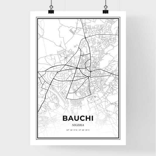 Bauchi Nigeria - Premium City Map Poster