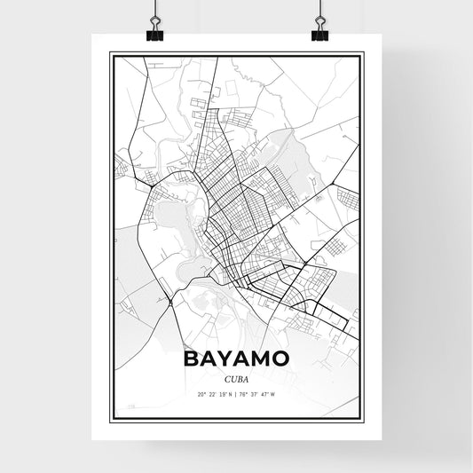 Bayamo Cuba - Premium City Map Poster
